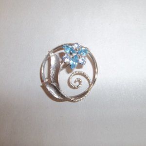 Vintage Star Art Sterling Silver Pin Brooch Flower